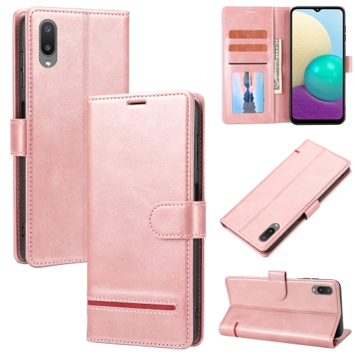 

For Samsung Galaxy A02 / M02 Classic Wallet Flip Leather Phone Case(Pink)