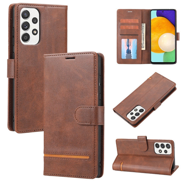 

For Samsung Galaxy A52 5G / 4G Classic Wallet Flip Leather Phone Case(Brown)