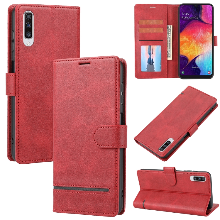 

For Samsung Galaxy A70 Classic Wallet Flip Leather Phone Case(Red)