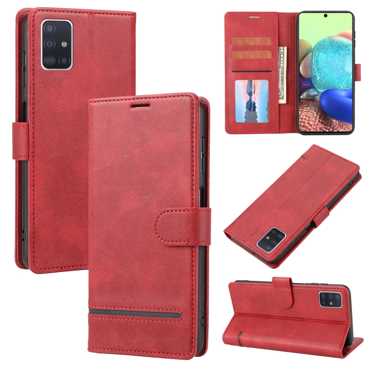 

For Samsung Galaxy A71 5G Classic Wallet Flip Leather Phone Case(Red)
