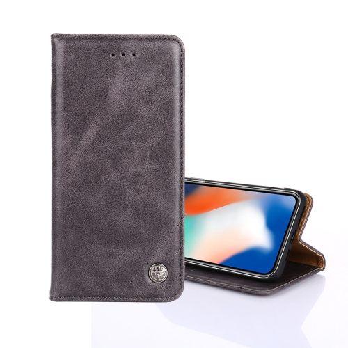 

For Xiaomi Redmi K50 Gaming/Poco F4 GT Non-Magnetic Retro Texture Leather Phone Case(Grey)