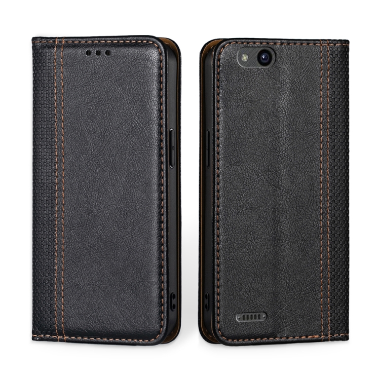 

For ZTE Tempo X / Vantage Z839 / N9137 Grid Texture Magnetic Flip Leather Phone Case(Black)