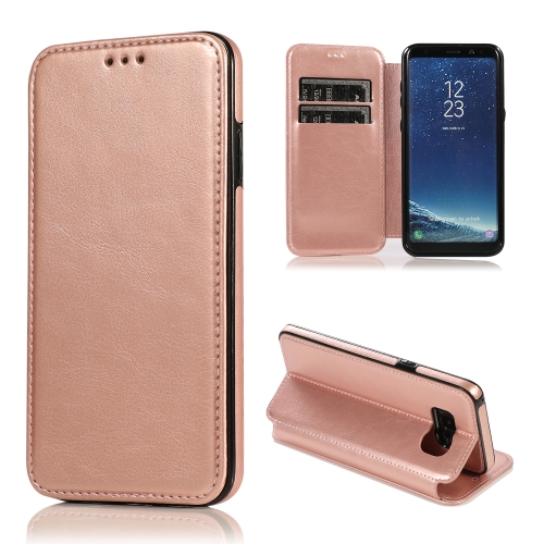 

For Samsung Galaxy S8+ Card Slots Flip Leather Phone Case(Rose Gold)