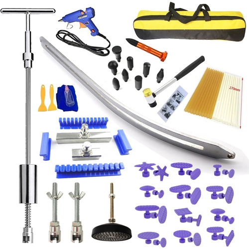 

N1 76 in 1 Car Paintless Dent Removal Fender Damage Repair Puller Lifter, Plug Type:US Plug