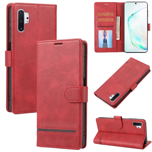 

For Samsung Galaxy Note10+ Classic Wallet Flip Leather Phone Case(Red)