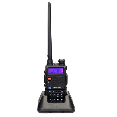 

RETEVIS RT5R US Frequency 144-148MHz & 420-450MHz Handheld Two Way Radio Walkie Talkie(Black)