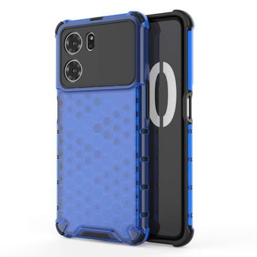 

For OPPO K10 5G China Shockproof Honeycomb PC + TPU Phone Case(Blue)