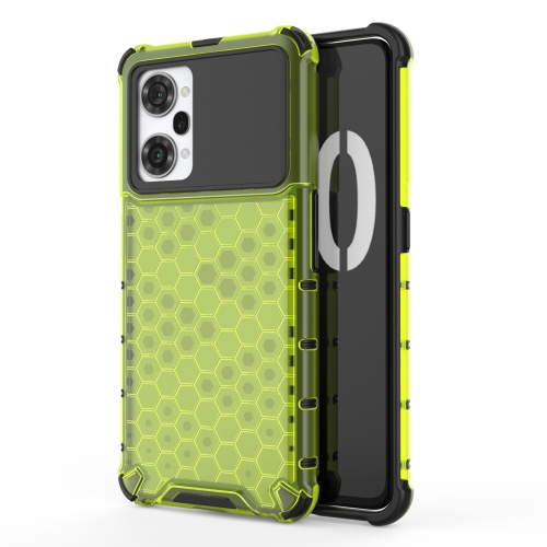 

For OPPO K10 Pro 5G China Shockproof Honeycomb PC + TPU Phone Case(Green)
