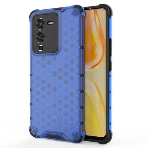 

For vivo S15 5G China Shockproof Honeycomb PC + TPU Phone Case(Blue)