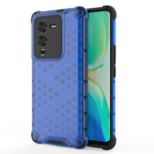

For vivo S15 Pro 5G China Shockproof Honeycomb PC + TPU Phone Case(Blue)
