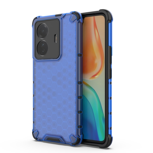 

For vivo S15e Shockproof Honeycomb PC + TPU Phone Case(Blue)