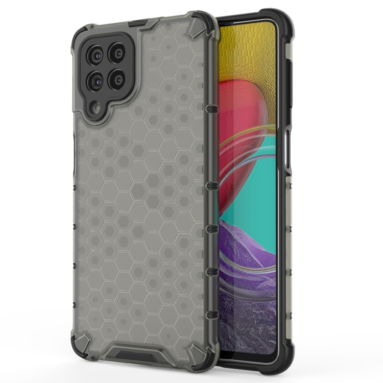 

For Samsung Galaxy M53 5G Shockproof Honeycomb PC + TPU Phone Case(Black)