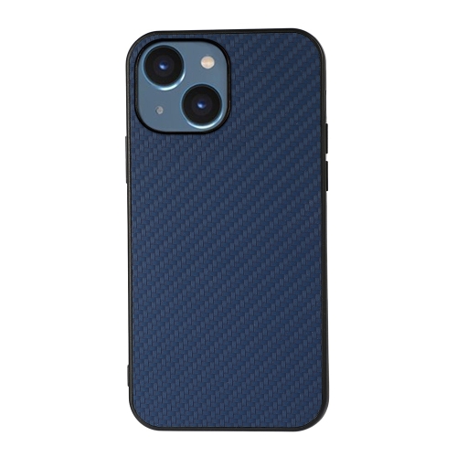 

For iPhone 14 Carbon Fiber Texture Phone Case (Blue)