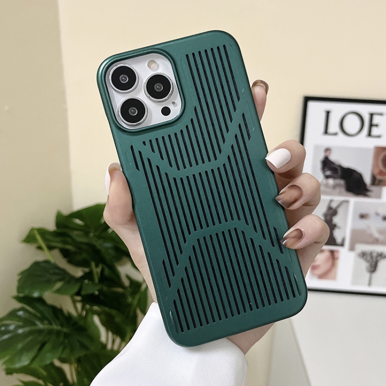 

Ice Armor Cooling PC Phone Case For iPhone 13 Pro Max(Green)