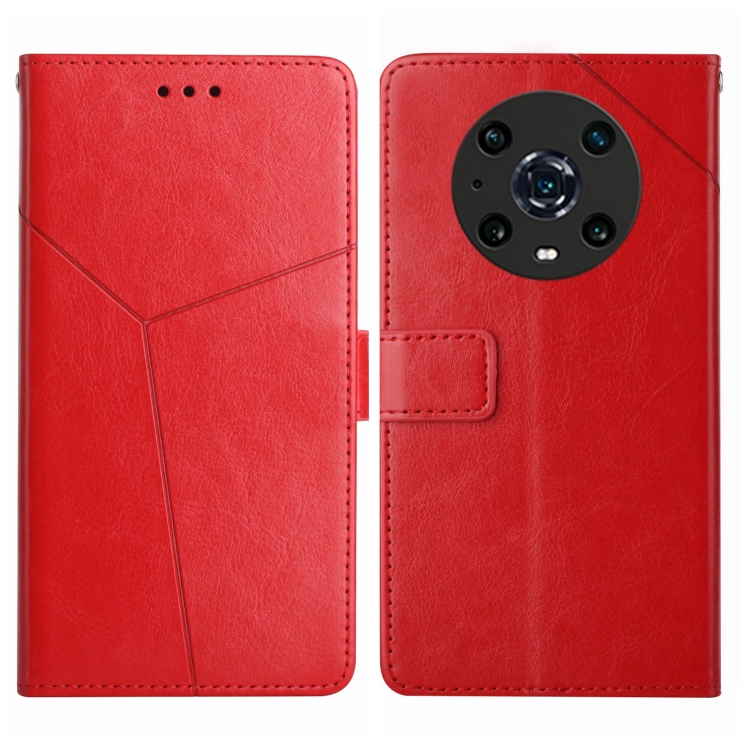 

For Honor Magic4 Pro Y Stitching Horizontal Flip Leather Phone Case(Red)