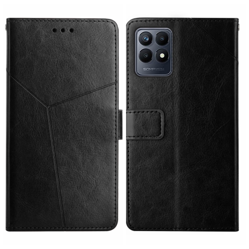 

For OPPO Realme Narzo 50 4G Y Stitching Horizontal Flip Leather Phone Case(Black)