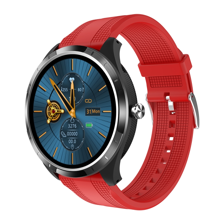 

X3 1.3 inch TFT Color Screen Chest Sticker Smart Watch, Support ECG/Heart Rate Monitoring, Style:Red Silicone Watch Band(Black)