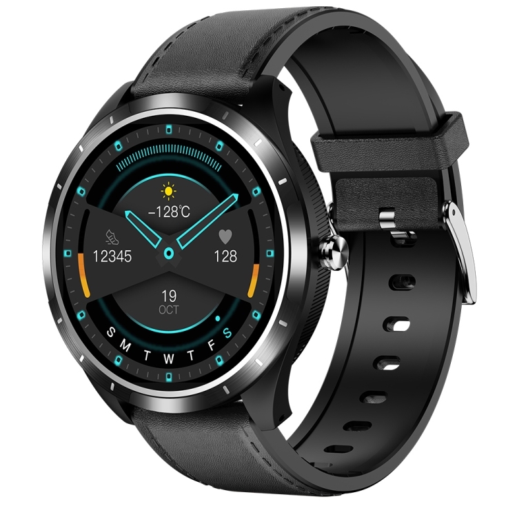 

X3 1.3 inch TFT Color Screen Chest Belt Smart Watch, Support ECG/Heart Rate Monitoring, Style:Black Leather Watch Band(Black)