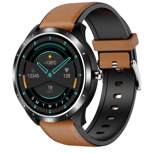 

X3 1.3 inch TFT Color Screen Chest Belt Smart Watch, Support ECG/Heart Rate Monitoring, Style:Coffee Leather Watch Band(Black)