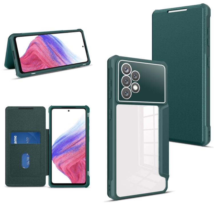 

For Samsung Galaxy A53 5G Magnetic Flip Leather Phone Case(Dark Green)
