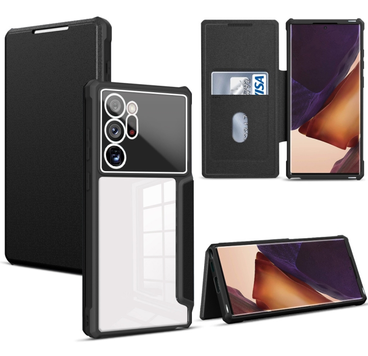 

For Samsung Galaxy Note20 Ultra Magnetic Flip Leather Phone Case(Black)