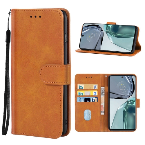 

For Motorola Moto G62 5G Leather Phone Case(Brown)