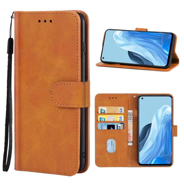 

For OPPO Reno8 Lite Leather Phone Case(Brown)