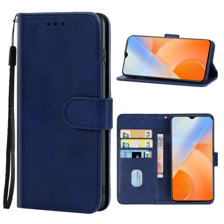 

For vivo iQOO Z5x Leather Phone Case(Blue)