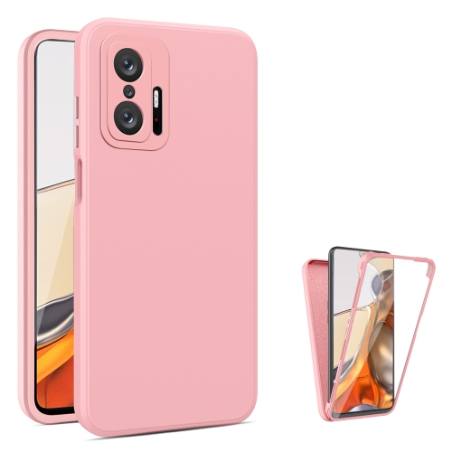 

For Xiaomi 11T Pro Imitation Liquid Silicone 360 Full Body Phone Case(Pink)