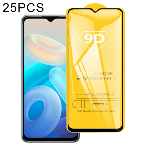 

25 PCS 9D Full Glue Screen Tempered Glass Film For vivo Y72T / iQOO Z5x