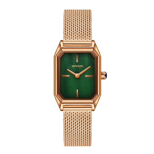 

SANDA 1096 Bold Octagonal Dial Waterproof Lady Watch, Style:Mesh Band(Green)