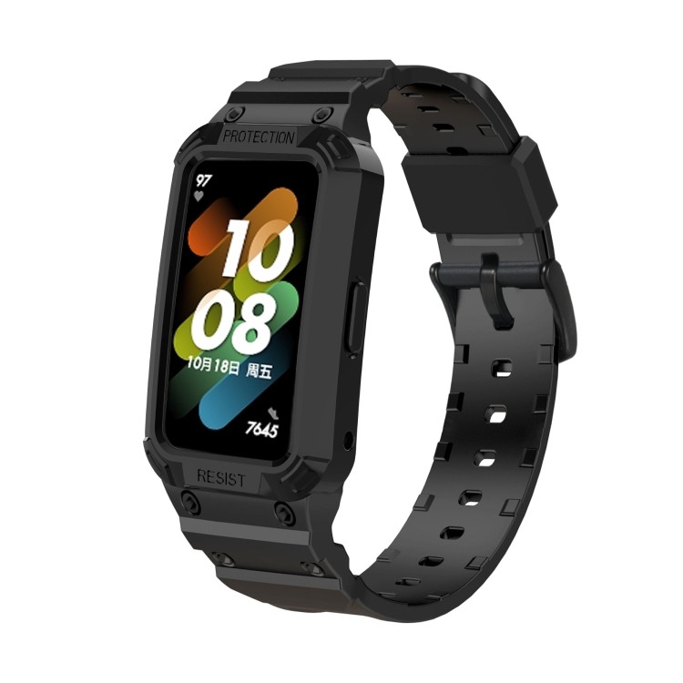 

For Huawei Band 7 / 6 / Honor Band 6 Integrated TPU Watch Band(Black)