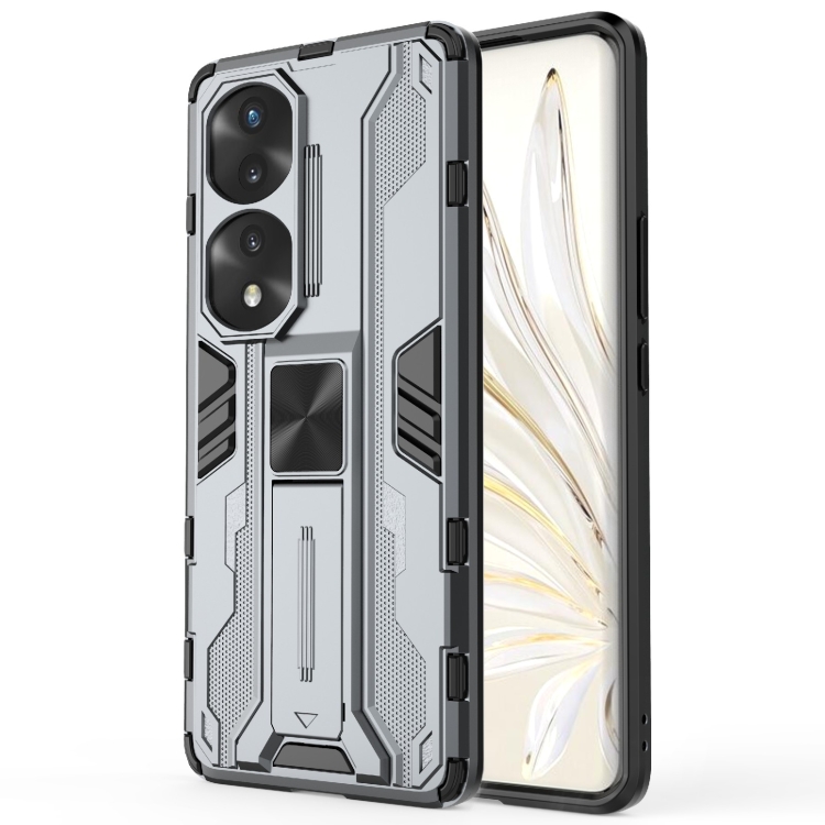 

For Honor 70 Pro 5G Supersonic PC + TPU Shock-proof Protective Case(Grey)