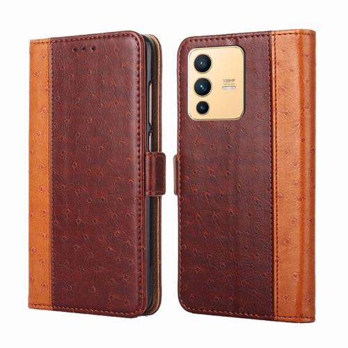 

For vivo S12 / V23 5G Ostrich Texture Horizontal Flip Leather Case(Brown)