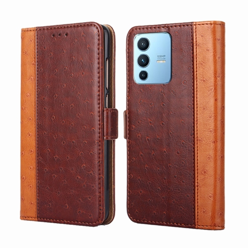 

For vivo S12 Pro / V23 Pro Ostrich Texture Horizontal Flip Leather Case(Brown)