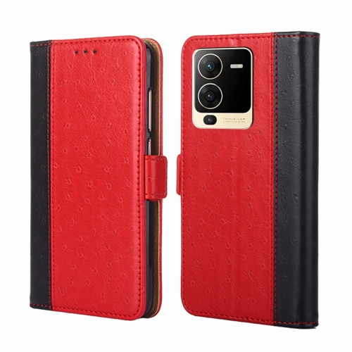 

For vivo S15 5G Ostrich Texture Horizontal Flip Leather Case(Red)