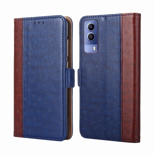 

For vivo Y53s 5G / iQOO Z5x / T1x Ostrich Texture Horizontal Flip Leather Case(Blue)