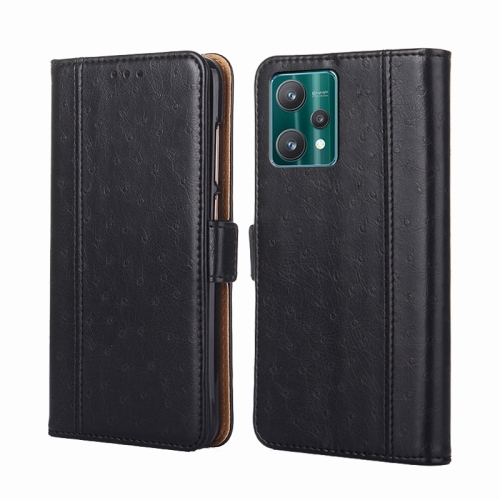 

For OPPO Realme 9 Pro Ostrich Texture Flip Leather Case(Black)