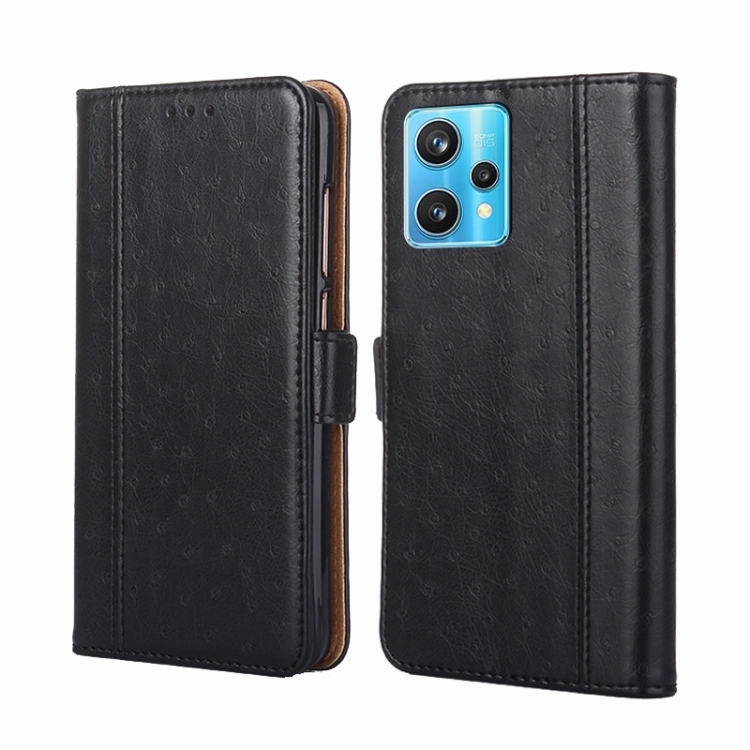 

For OPPO Realme 9 Pro+ Ostrich Texture Flip Leather Case(Black)