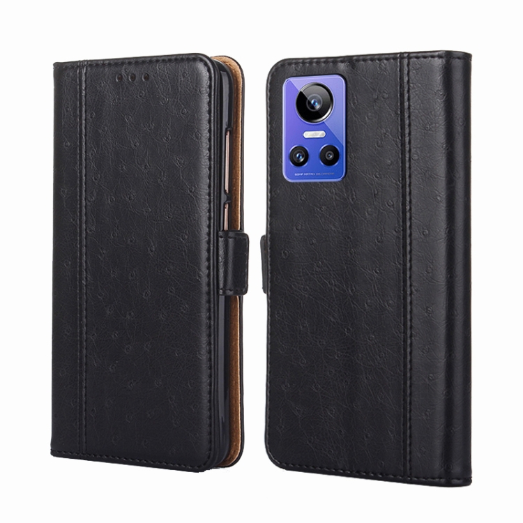 

For OPPO Realme GT Neo3 Ostrich Texture Flip Leather Case(Black)