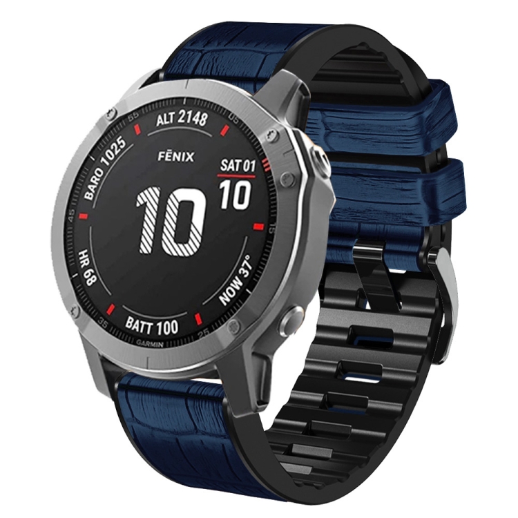 For Garmin Fenix 7/6 Pro/5 Plus 22mm Crocodile Texture Silicone Leather Watch Band(Blue)
For Garmin Fenix 7/6 Pro/5 Plus 22mm Crocodile Texture Silicone Leather Watch Band(Blue)