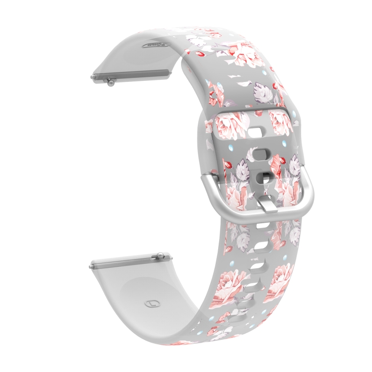 

For Samsung Galaxy Watch4 20mm Transparent Printed TPU Silicone Watch Band(5)