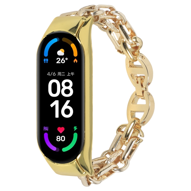 For Xiaomi Mi Band Metal Chain Stainless Steel Watch Band