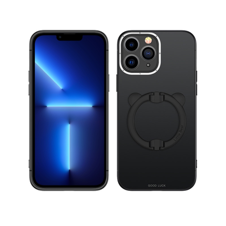 

Bear Holder Phone Case For iPhone 13 Pro Max(Black)