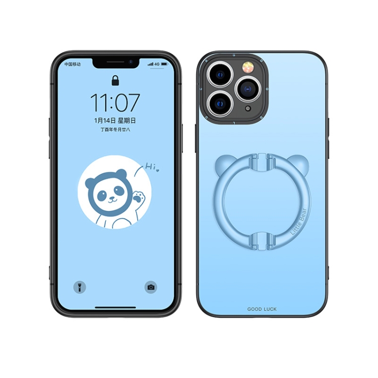 

Bear Holder Phone Case For iPhone 12 Pro Max(Blue)