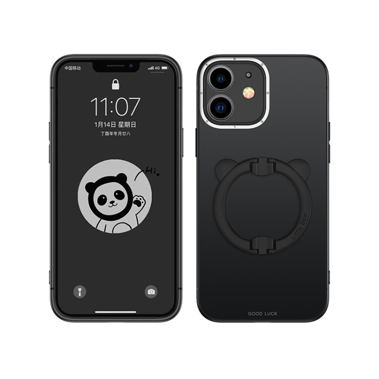 

Bear Holder Phone Case For iPhone 11(Black)