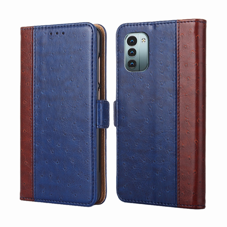 

For Nokia G21 / G11 Ostrich Texture Flip Leather Phone Case(Blue)