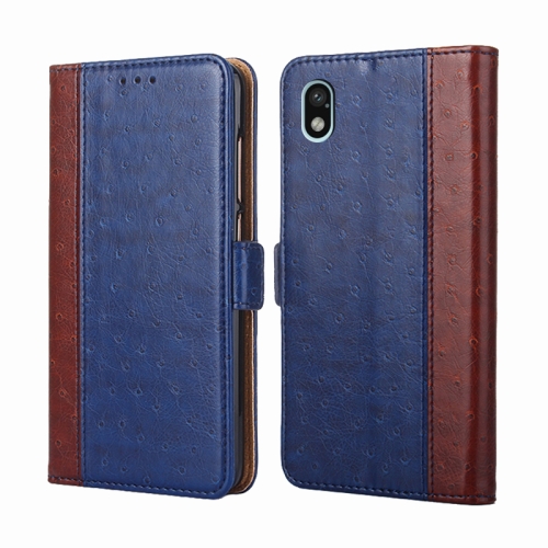 

For Sony Xperia Ace III Ostrich Texture Flip Leather Phone Case(Blue)