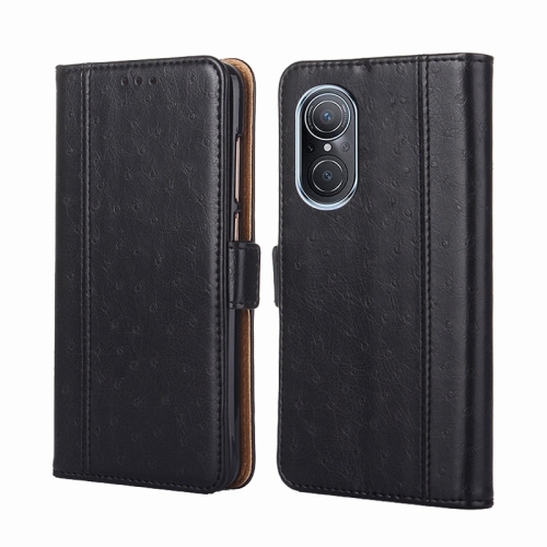 

For Huawei nova 9 SE 4G Ostrich Texture Flip Leather Phone Case(Black)