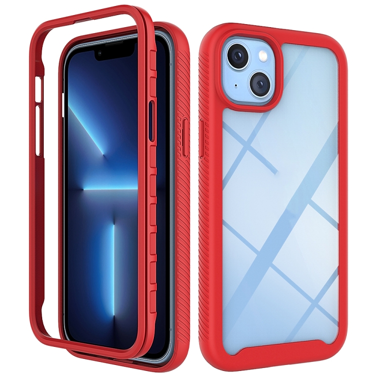 

Starry Sky Solid Color PC + TPU Phone Case For iPhone 14 (Red)